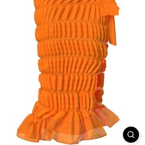 Hanifa Orange Wrap Skirt (SAMARIA SKIRT)